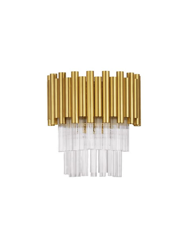 MAGNOLIA Gold Aluminum & Crystal (21 pcs) LED E14 2x5 Watt 230 Volt IP20 Bulb Excluded L: 24 W: 16.3 H: 26.5 cm