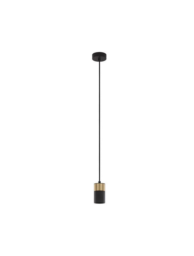 PONGO Sandy Black & Gold Aluminium LED GU10 1x10 Watt 230 Volt IP20 Bulb Excluded D: 5.6 H1: 9.5 H2: 160 cm