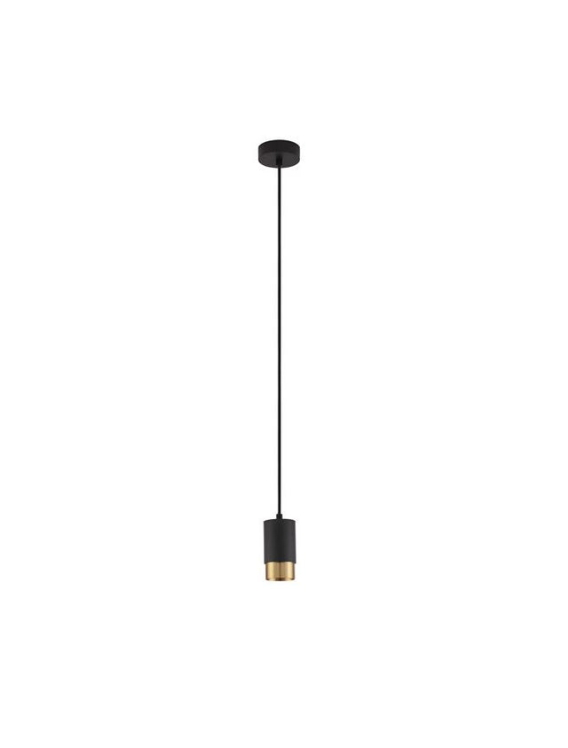 PONGO Sandy Black & Gold Aluminium LED GU10 1x10 Watt 230 Volt IP20 Bulb Excluded D: 5.9 H1: 10.8 H2: 160.8 cm