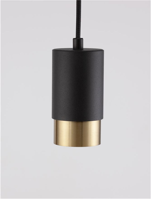 PONGO Sandy Black & Gold Aluminium LED GU10 1x10 Watt 230 Volt IP20 Bulb Excluded D: 5.9 H1: 10.8 H2: 160.8 cm