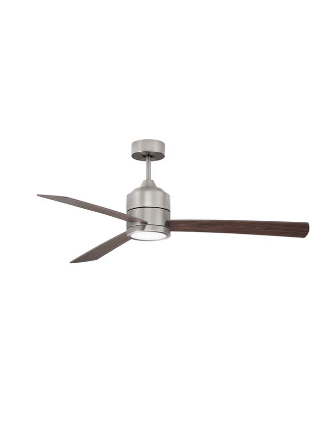 AXEL Fan Stainless Aluminium Teak & Walnut Plywood D: 137.1 cm H: 38.2 cm 6 Speed Remote