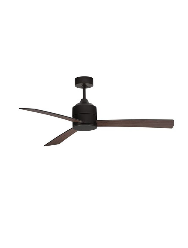 AXEL Fan Black Aluminium Black & Walnut Plywood D: 137.1 cm H: 38.2 cm 6 Speed Remote