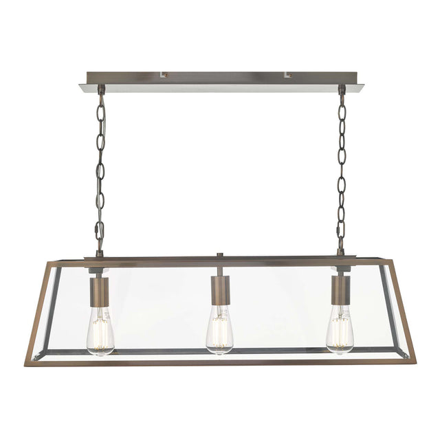 Academy 3 Light Bar Pendant Antique Copper