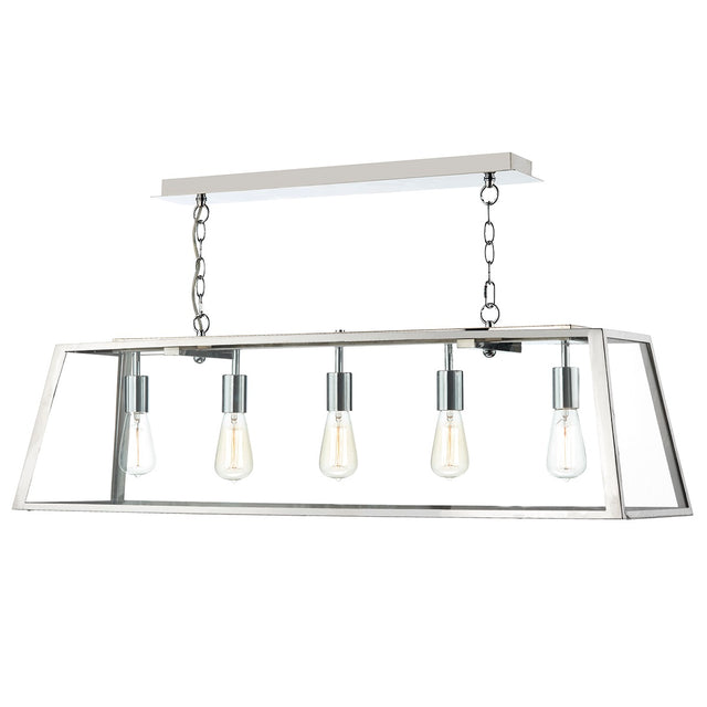 Academy 5 Light Pendant Stainless Steel