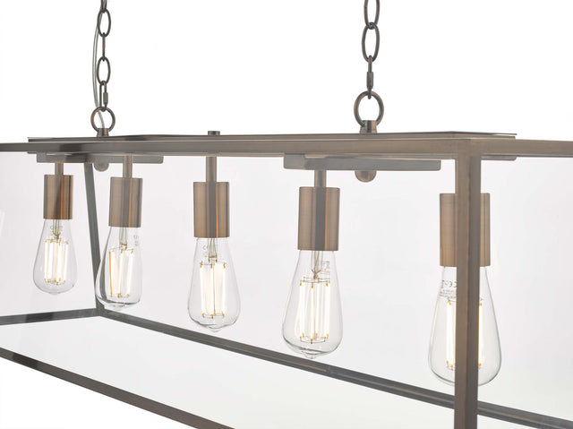 Academy 5 Light Bar Pendant Antique Copper