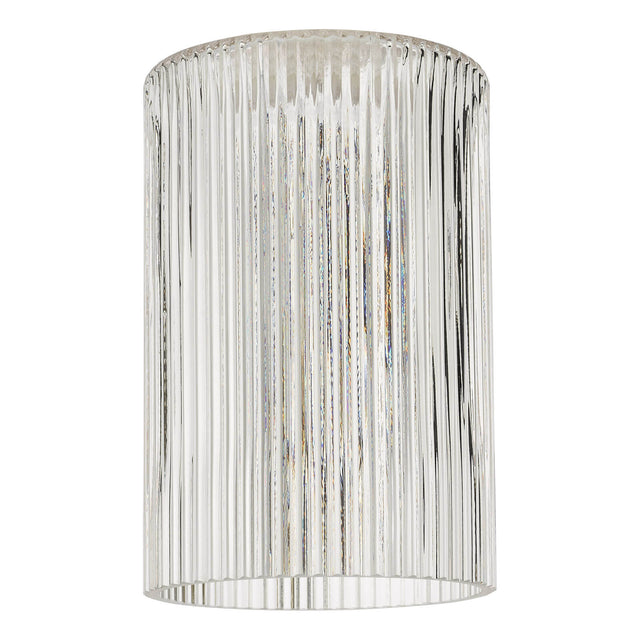 Accessory Easy Fit Cylinder Ribbed Glass Shade