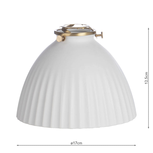 Accessories Easy Fit White Domed Ceramic Shade 17cm