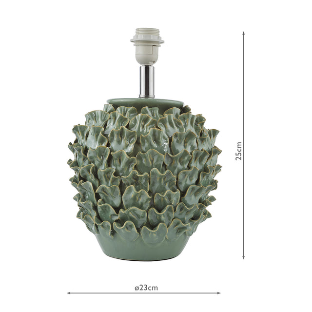 Ailsa Ceramic Table Lamp Green Base Only