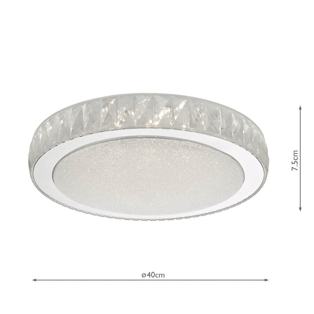 Akelia Flush Acrylic & Stainless Steel Large LED