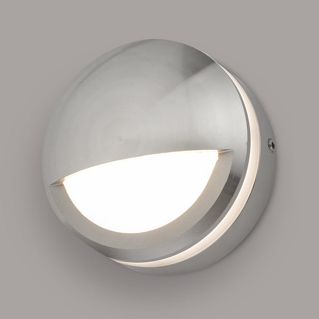 Akos Round Eyelid Outdoor Wall Light Aluminium IP65 LED