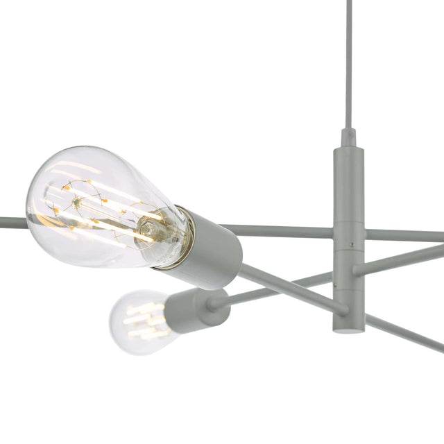 Alana 6 Light Armed Fitting Matt Grey