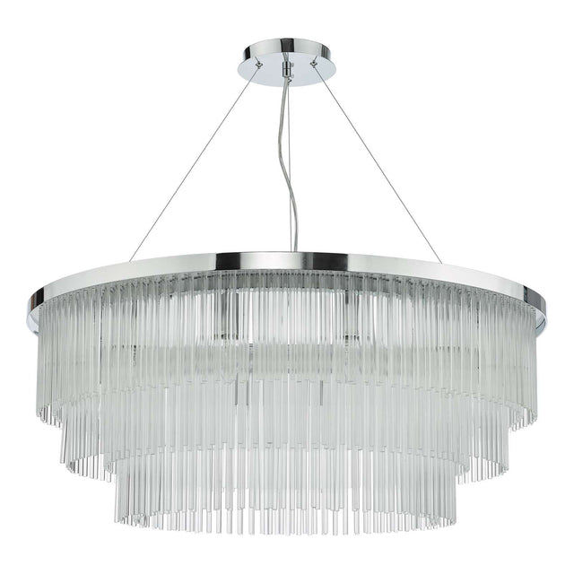 Alpheios 12 Light Chandelier Polished Chrome Glass