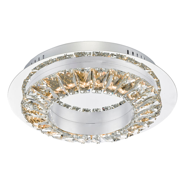 Altamura Flush Polished Chrome & Crystal LED