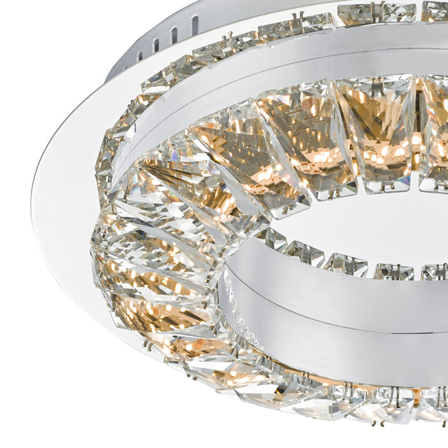 Altamura Flush Polished Chrome & Crystal LED