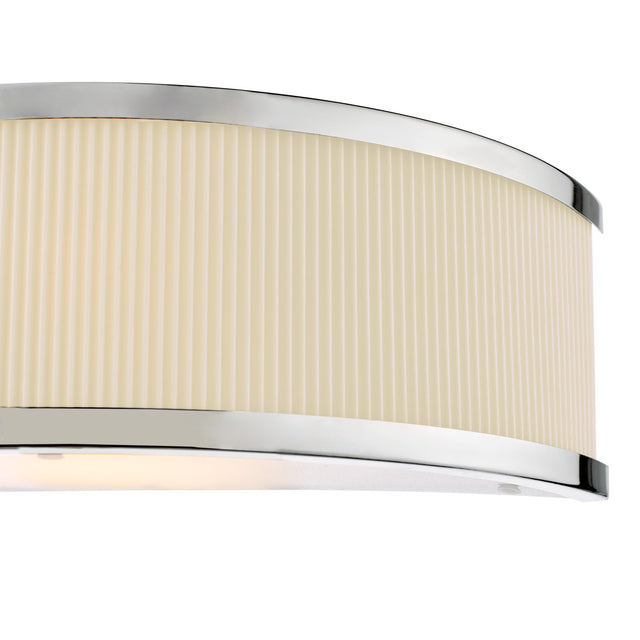 Alvaro Wall Light Polished Chrome With Ivory Shade