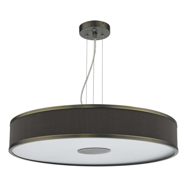 Alvaro 6 Light Pendant Antique Bronze and Brown With Shade