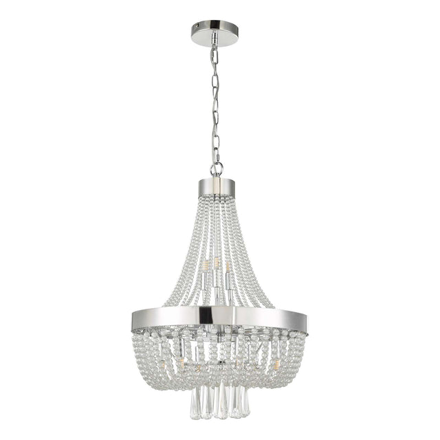 Alyssa 9 Light Pendant Polished Chrome Glass