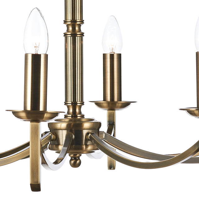 Ambassador 8 Light Dual Mount Pendant Antique Brass