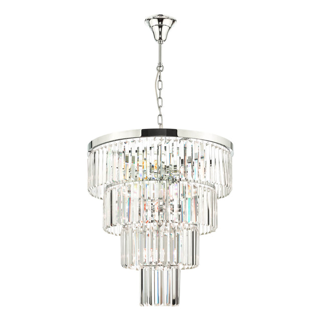 Angel 8 Light Pendant Polished Chrome Crystal