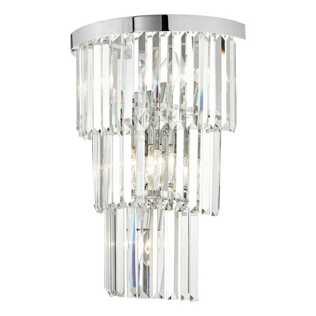 Angel 6 Light Wall Light Polished Chrome Crystal