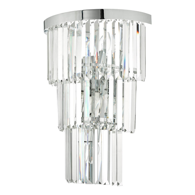 Angel 6 Light Wall Light Polished Chrome Crystal