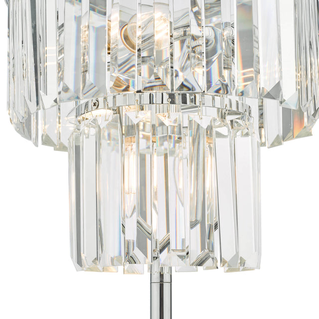 Angel 4 Light Table Lamp Polished Chrome Crystal