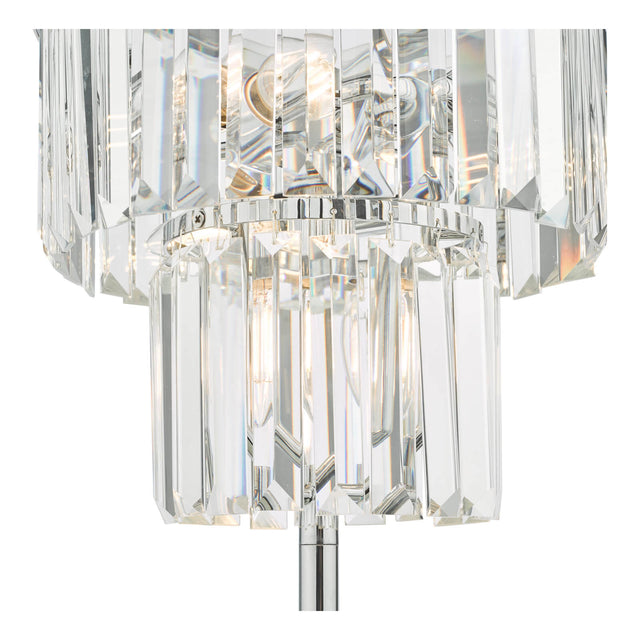 Angel 4 Light Table Lamp Polished Chrome Crystal