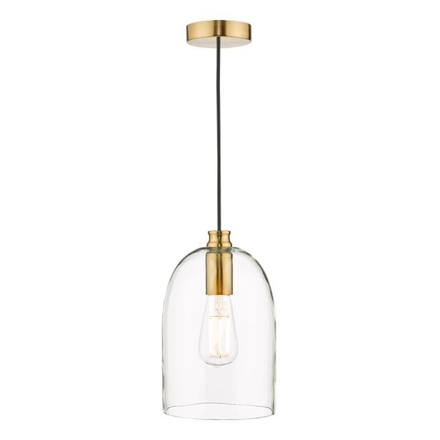 Archie Pendant Satin Bronze Glass