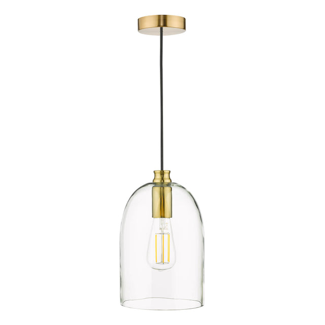 Archie Pendant Satin Bronze Glass