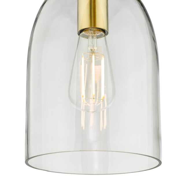 Archie Pendant Satin Bronze Glass