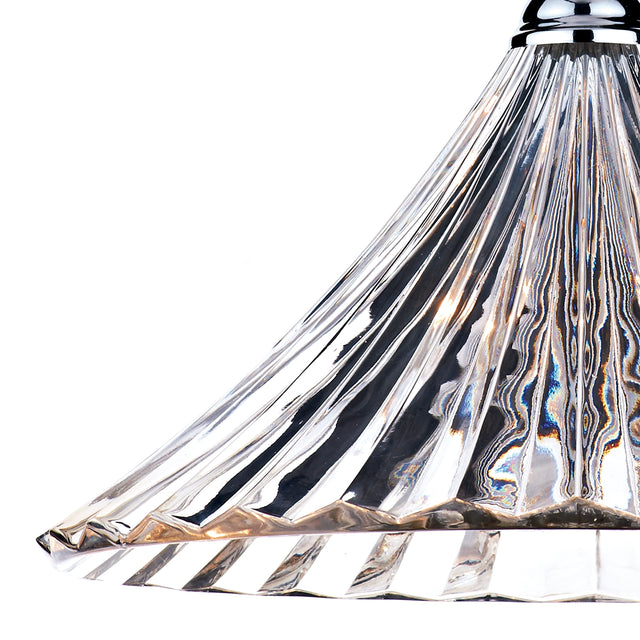 Ardeche 1 Light Large Pendant Clear Glass Polished Chrome