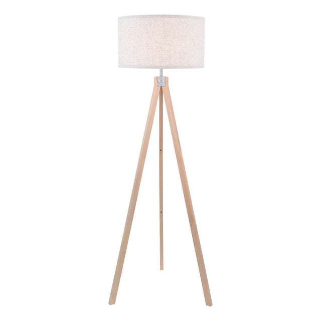 Armitage Tripod Floor Lamp Light Wood With Shade