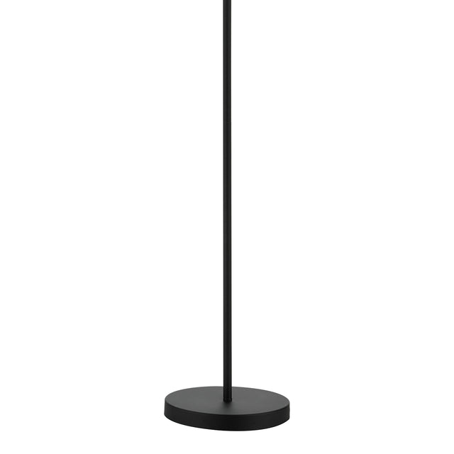 Ashworth 3 Light Floor Lamp Matt Black and Polished Chrome