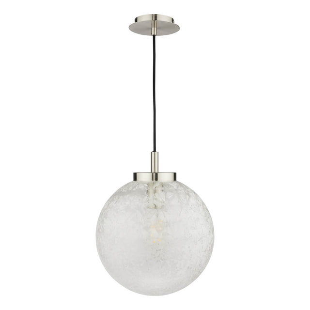 Avari Pendant Satin Nickel Frosted Glass