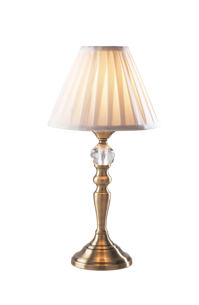 Beau Touch Table Lamp Antique Brass With Shade