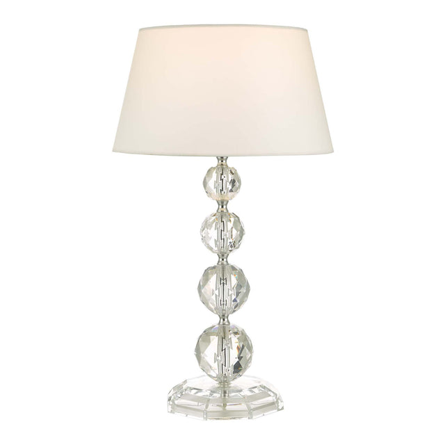 Bedelia Table Lamp Polished Chrome Acrylic With Shade