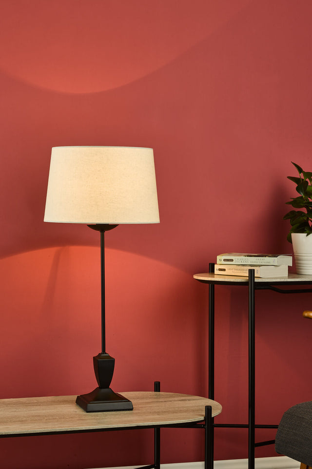 Bessa Table Lamp Satin Black Base Only