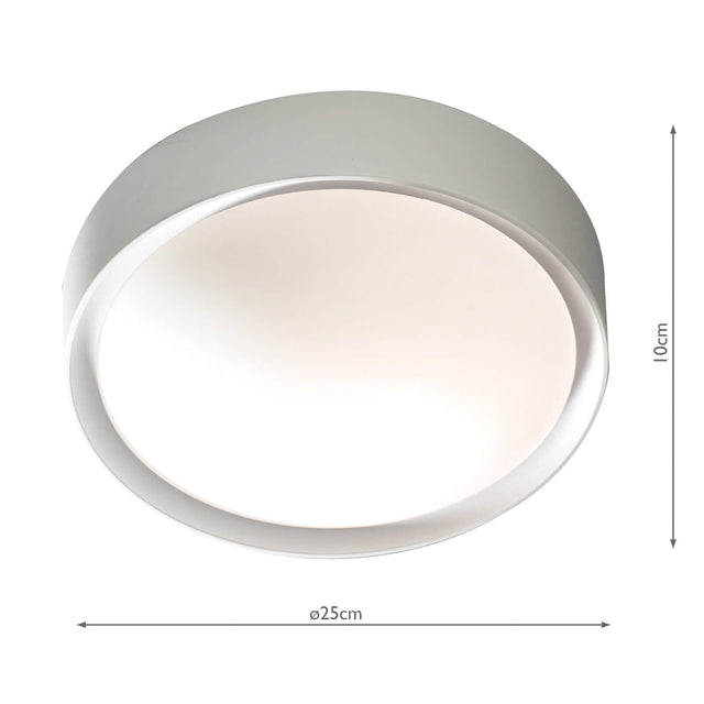 Beta Bathroom Flush Cream & Opal Glass IP44