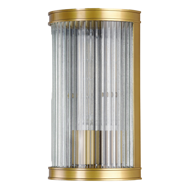 Bianka Wall Light Bronze and Ribbed Glass