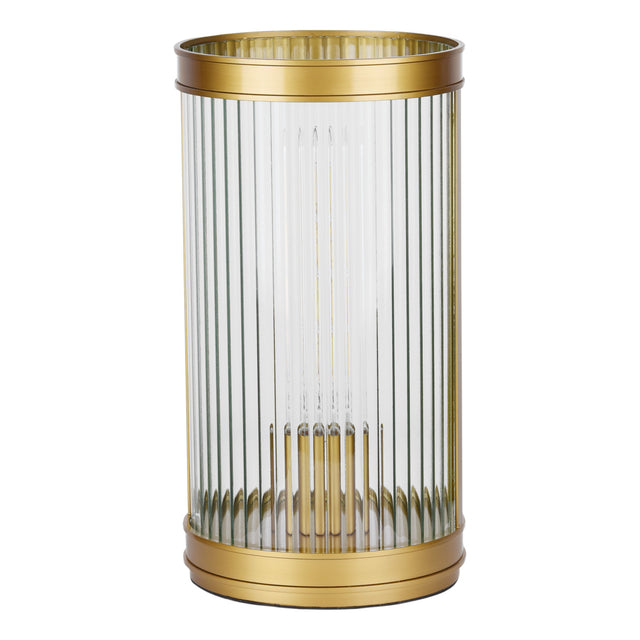 Bianka Table Lamp Bronze and Ribbed Glass