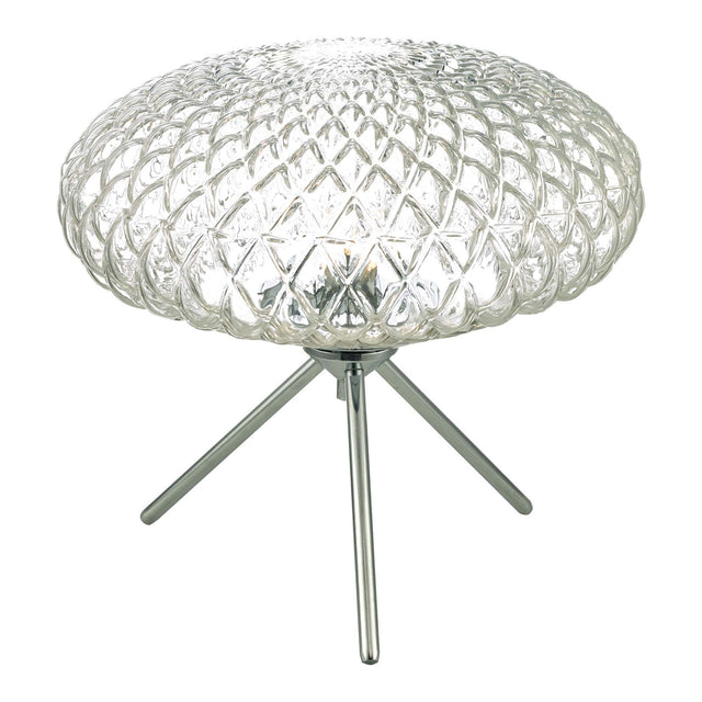 Bibiana Table Lamp Polished Chrome Large Clear Glass