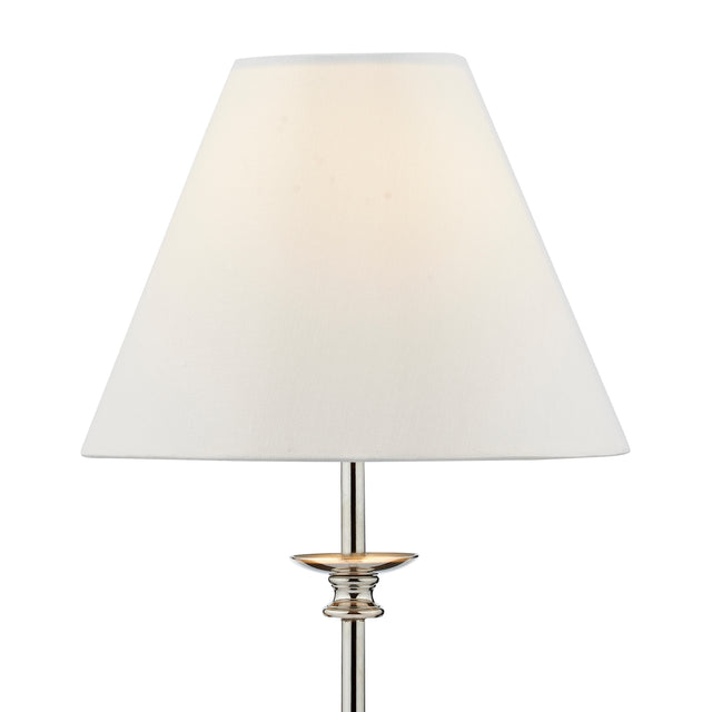 Blenheim Table Lamp Polished Nickel With Shade