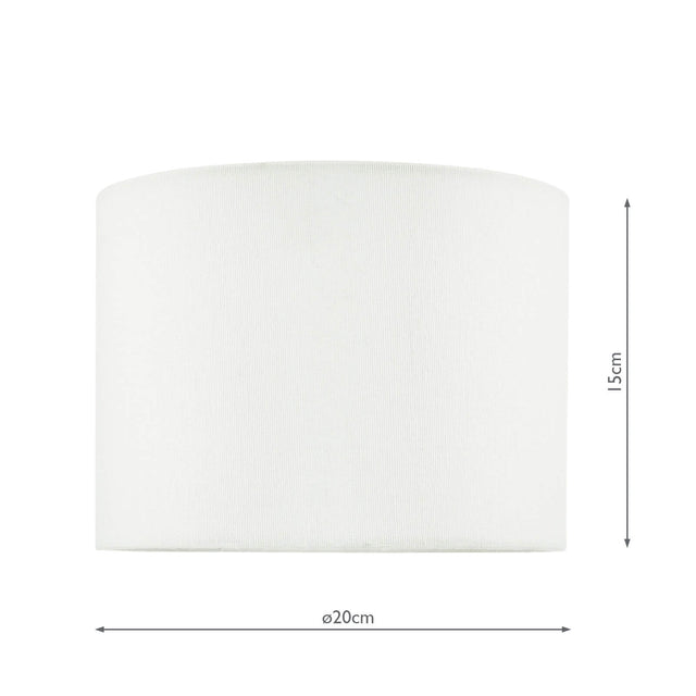 Boris White Cotton Drum Shade 20cm