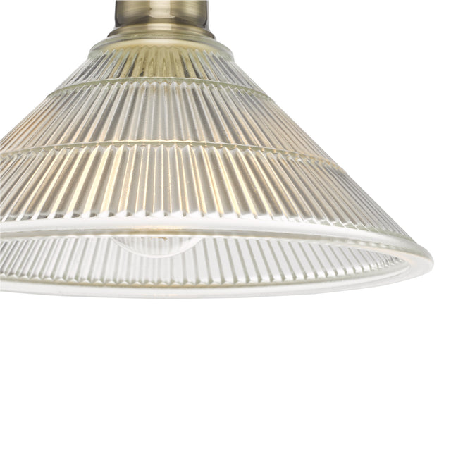 Boyd 1 Light Flush Antique Brass with Glass Shade