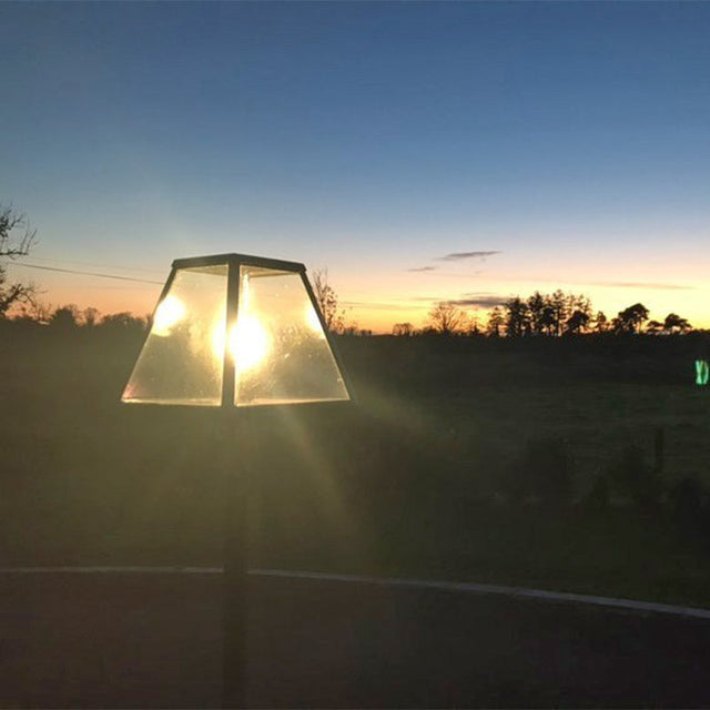 Contemporary lamp post in galvanised steel