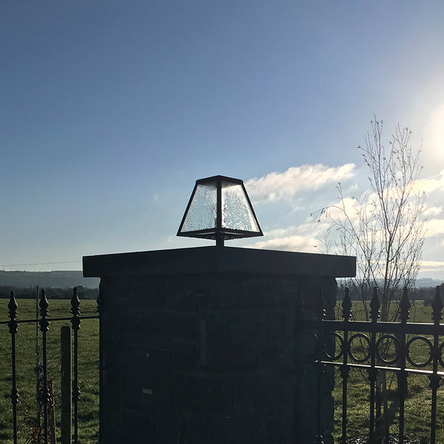 Contemporary pier light in galvanised steel