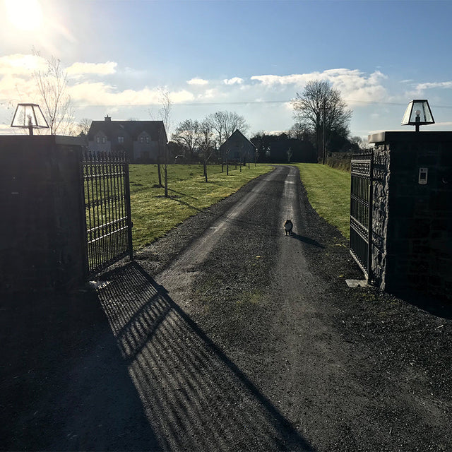 Contemporary pier light in galvanised steel