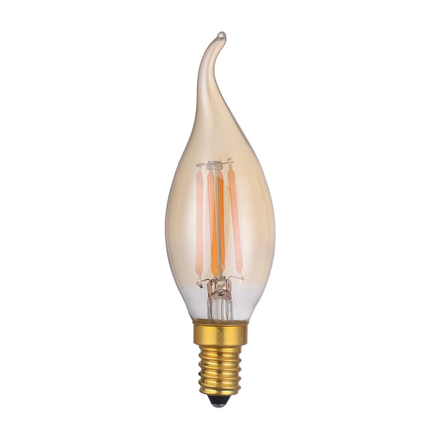 E14 LED DIM VINT CNDL TIP LAMP 4W 250