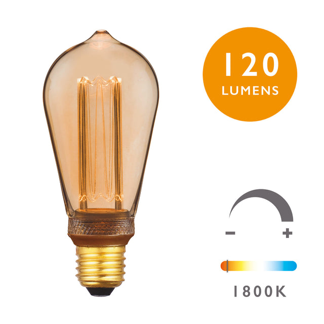 E27 LED DIM VINT RUST MICRO FIL LAMP