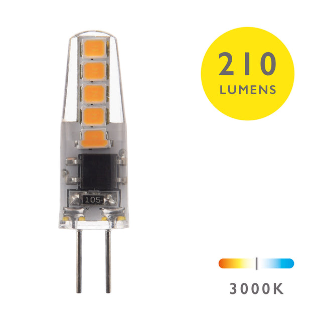 G4 LED LAMP 2W 200LM 3000K CLEAR